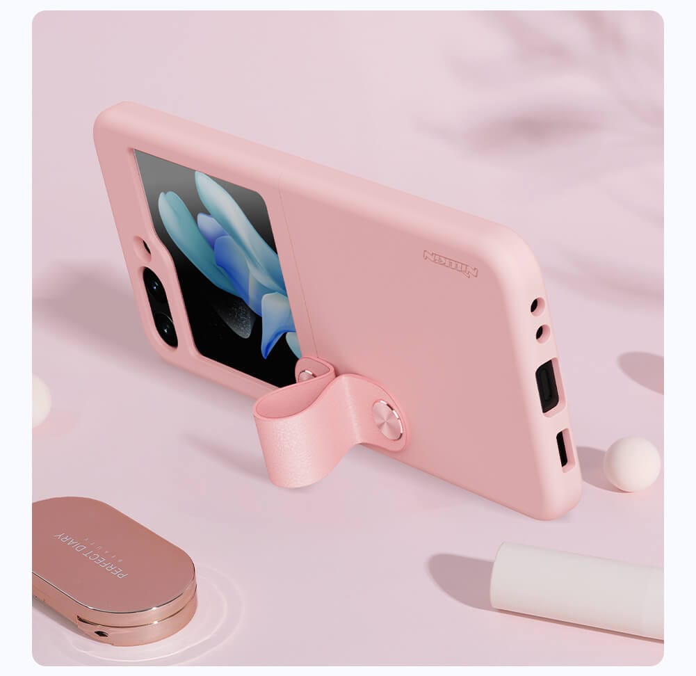 FRATO Flip 5 Collection Samsung Galaxy Z Flip 5 Nillkin Finger Strap Liquid Silicone Case Cover