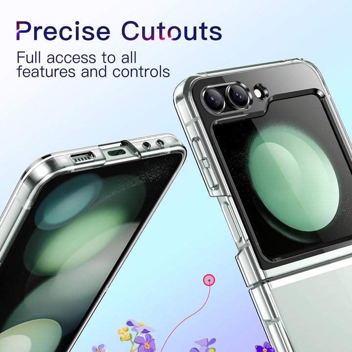 FRATO Flip 5 Collection Samsung Galaxy Z Flip 5 Transparent Crystal Non Yellow Hard Shell Cover Case