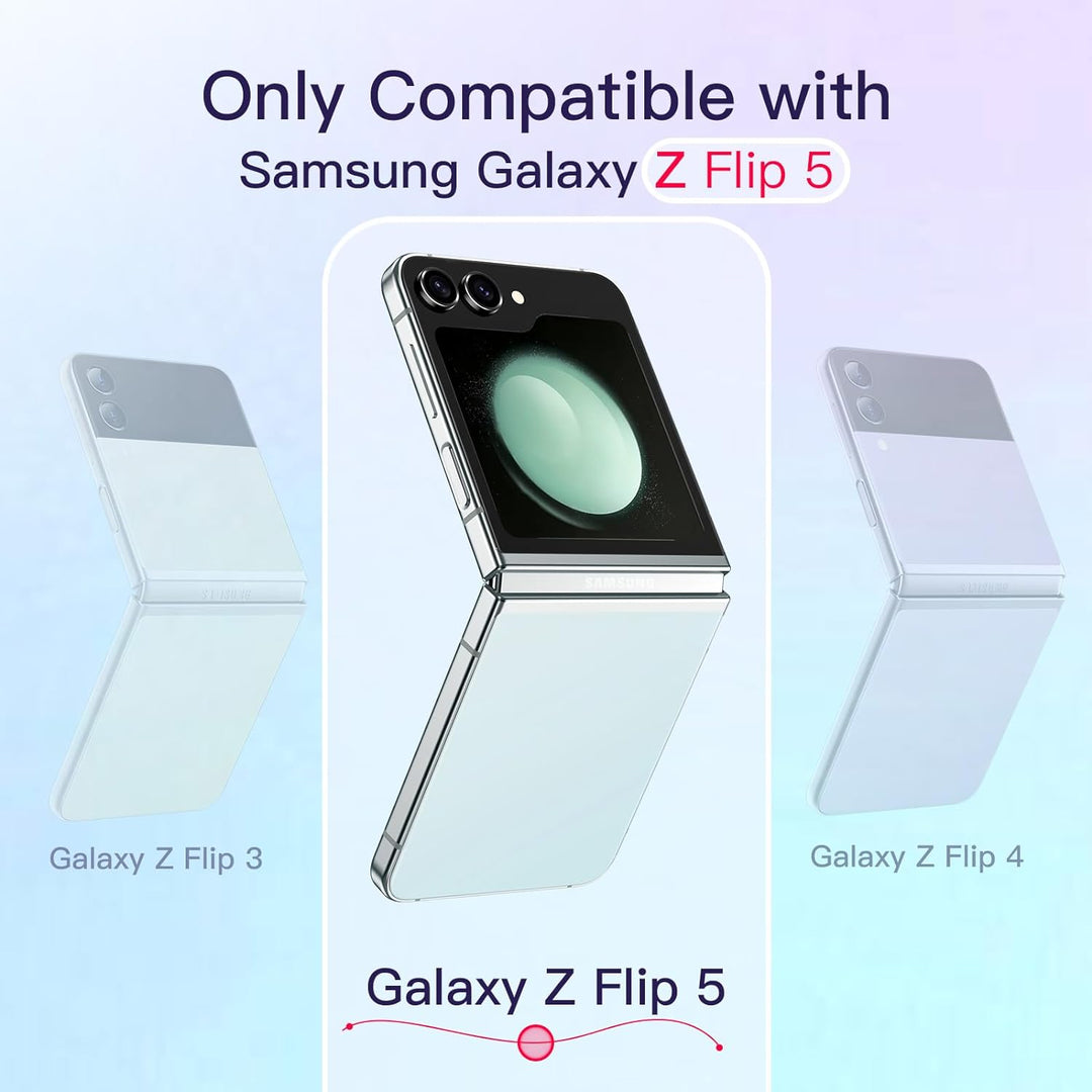 FRATO Flip 5 Collection Samsung Galaxy Z Flip 5 Transparent Crystal Non Yellow Hard Shell Cover Case