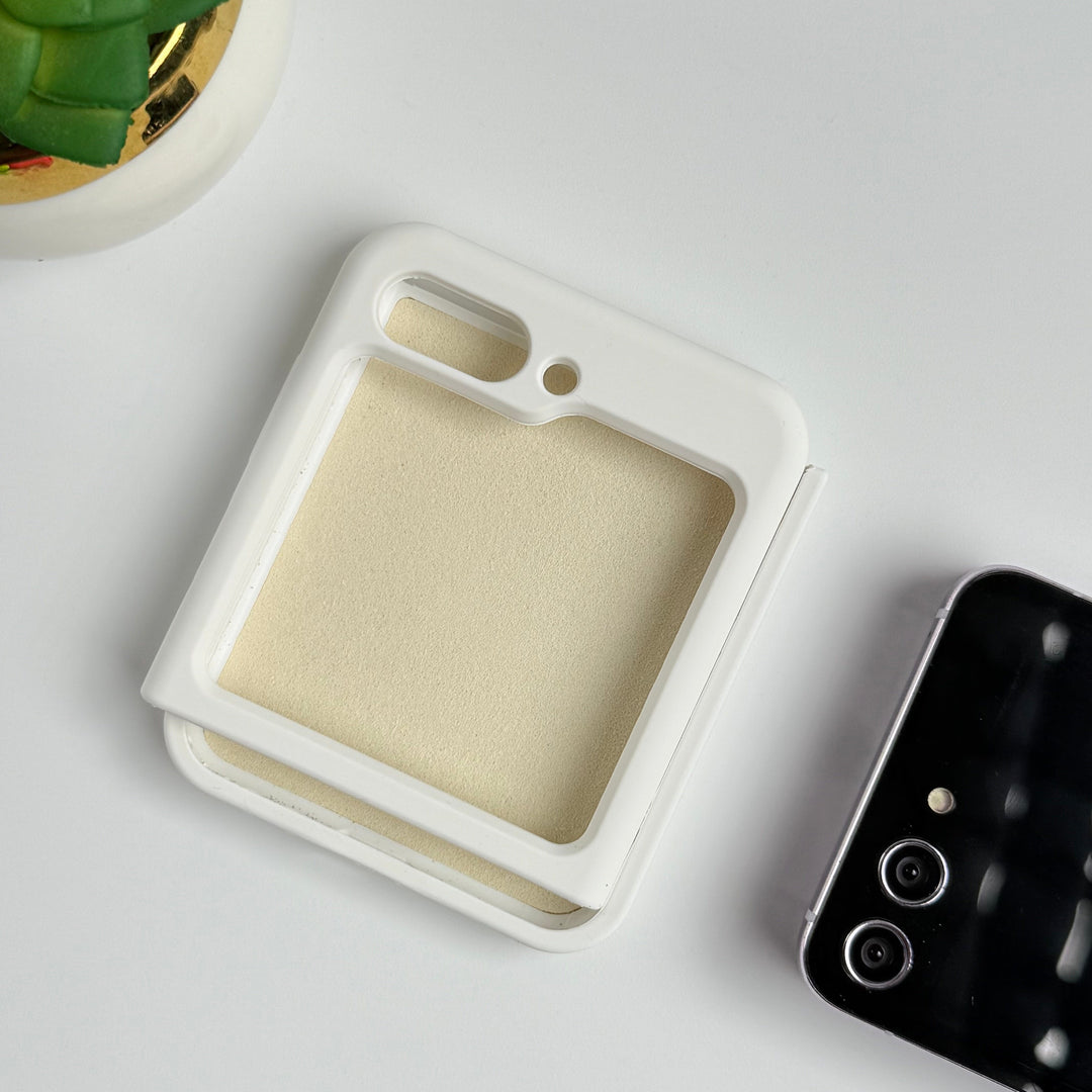 FRATO Flip 5 Collection White Samsung Galaxy Z Flip 5 Soft Feel Silicone Case Cover