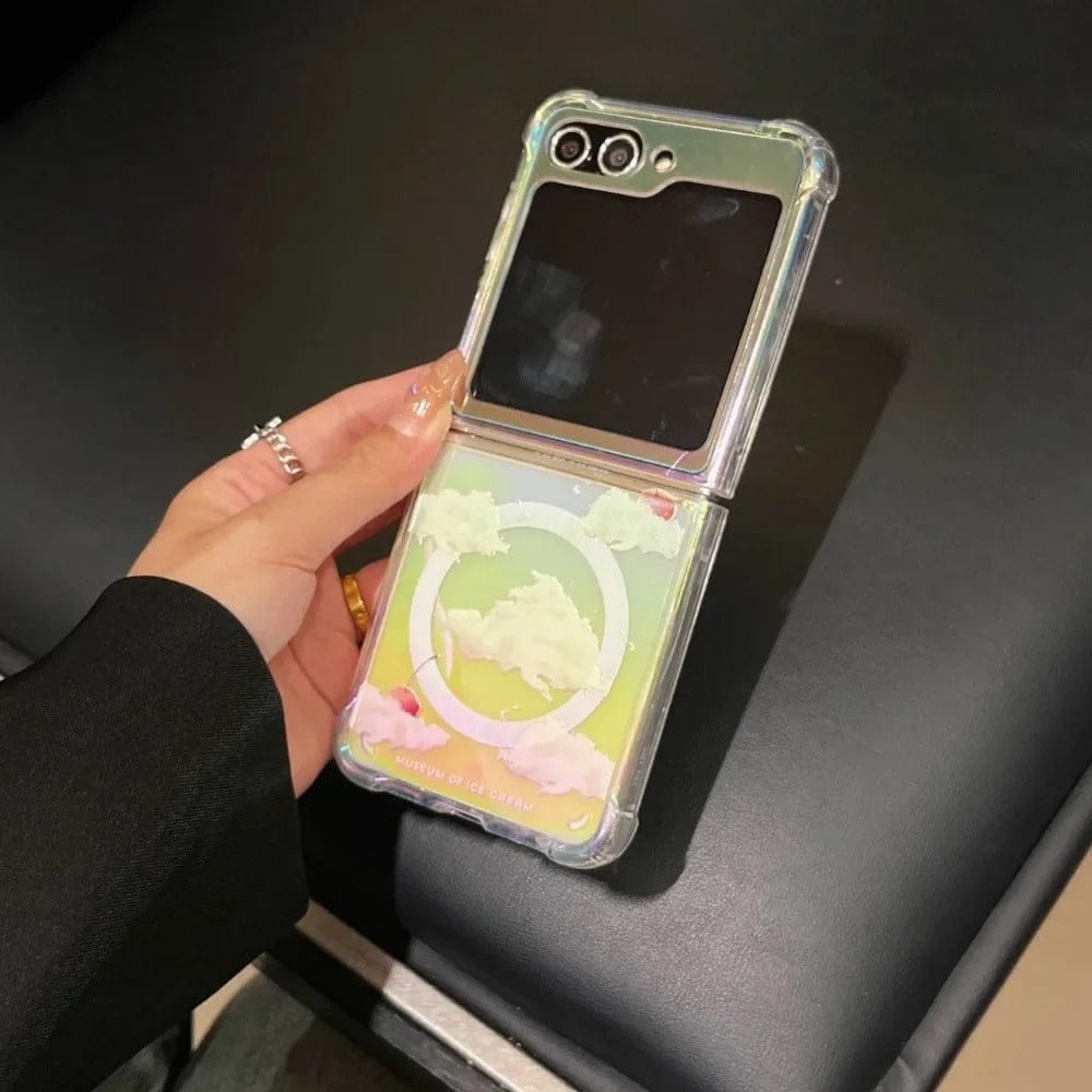 FRATO Flip 5 Collection Z Flip 5 Samsung Galaxy Z Flip series Color Reflection Cloud Design Magsafe Case Cover