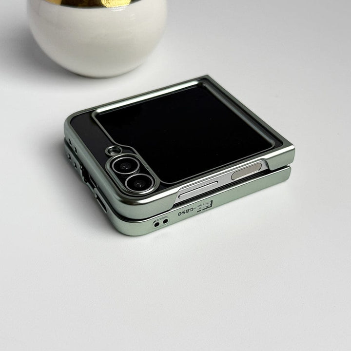 FRATO Flip 6 Collection Green Samsung Galaxy Z Flip 6 Hard Crystal Clear Chrome Electroplated Cover
