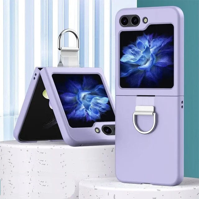 FRATO Flip 6 Collection Lavender Samsung Galaxy Z Flip 6 Hard shell Soft Feel Ring Holder Case