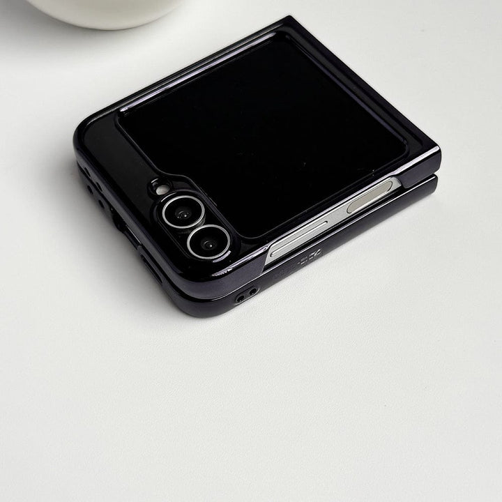 FRATO Flip 6 Collection Purple Samsung Galaxy Z Flip 6 Hard Crystal Clear Chrome Electroplated Cover
