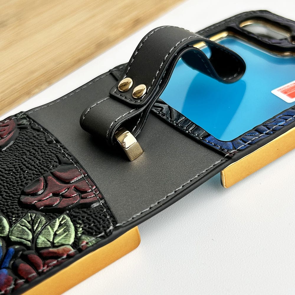 FRATO Flip 6 Collection Samsung Galaxy Z Flip 6 3D Flower Design Cover With Front Screen Protection Glass