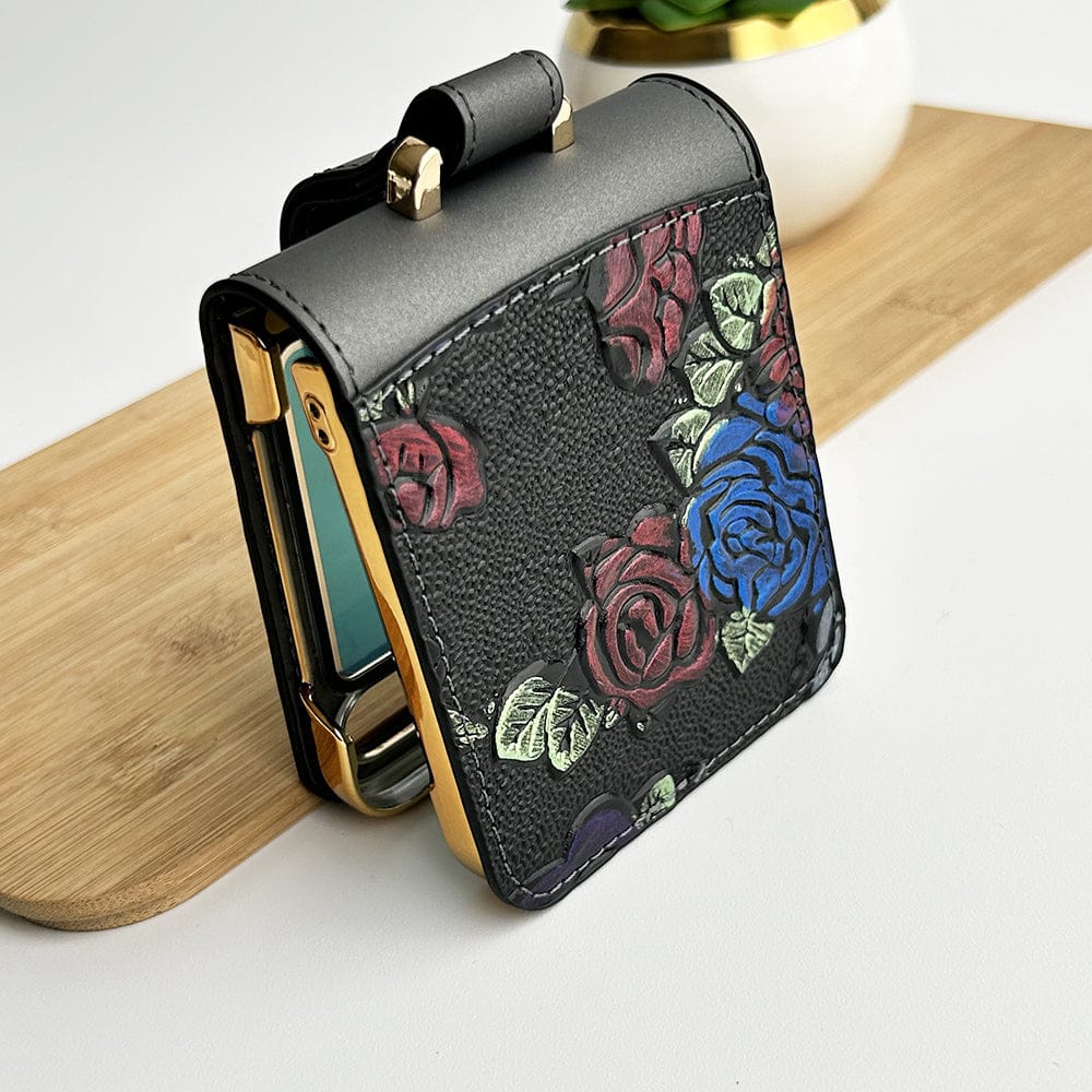 FRATO Flip 6 Collection Samsung Galaxy Z Flip 6 3D Flower Design Cover With Front Screen Protection Glass