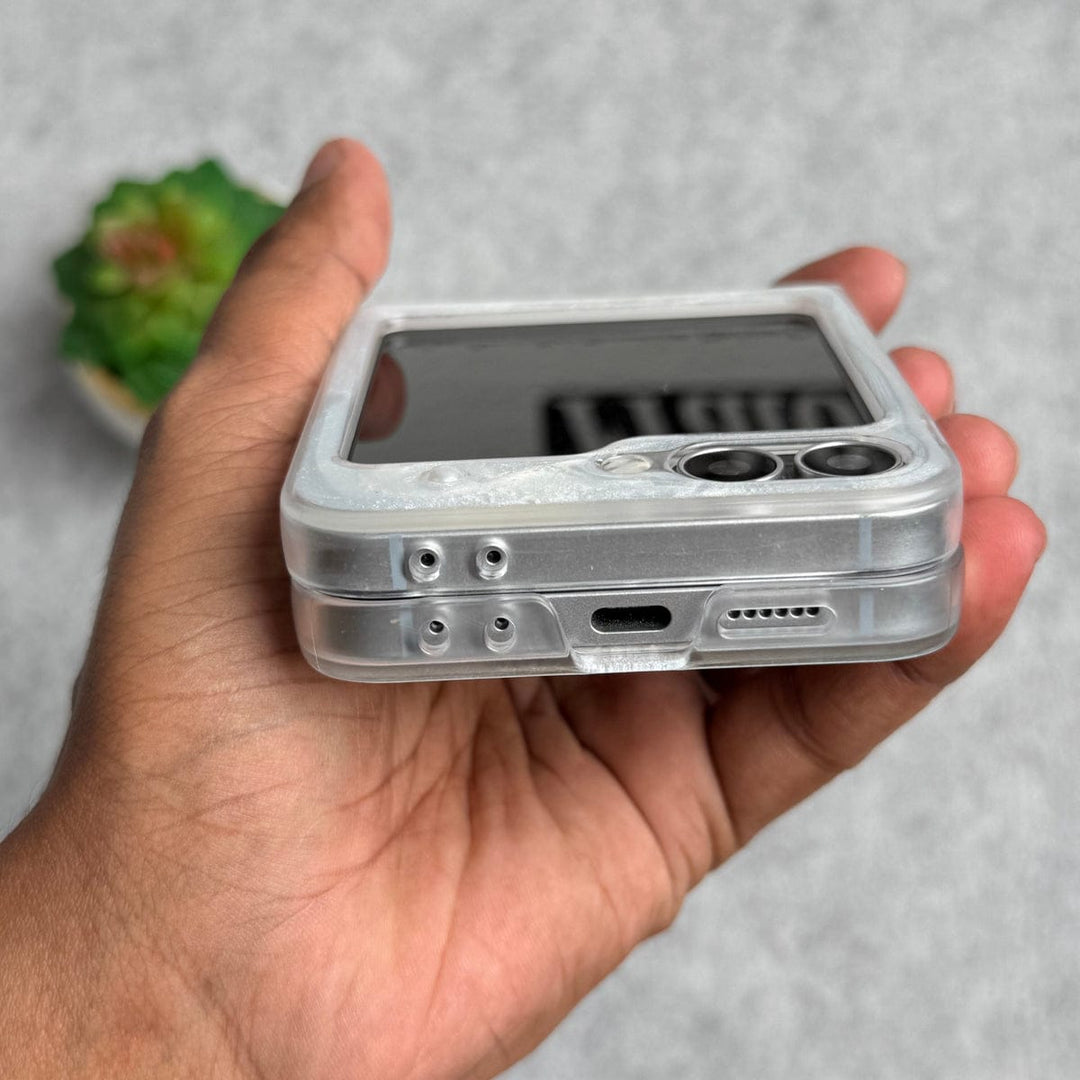 FRATO Flip 6 Collection Samsung Galaxy Z Flip 6 3D Silver Bow Knot Case Cover