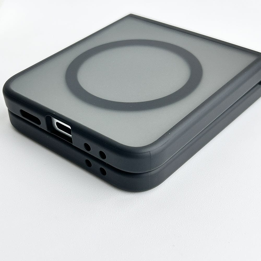 FRATO Flip 6 Collection Samsung Galaxy Z Flip 6 Frosted Smoke Case With Magnetic Charging Ring
