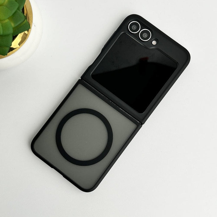FRATO Flip 6 Collection Samsung Galaxy Z Flip 6 Frosted Smoke Case With Magnetic Charging Ring