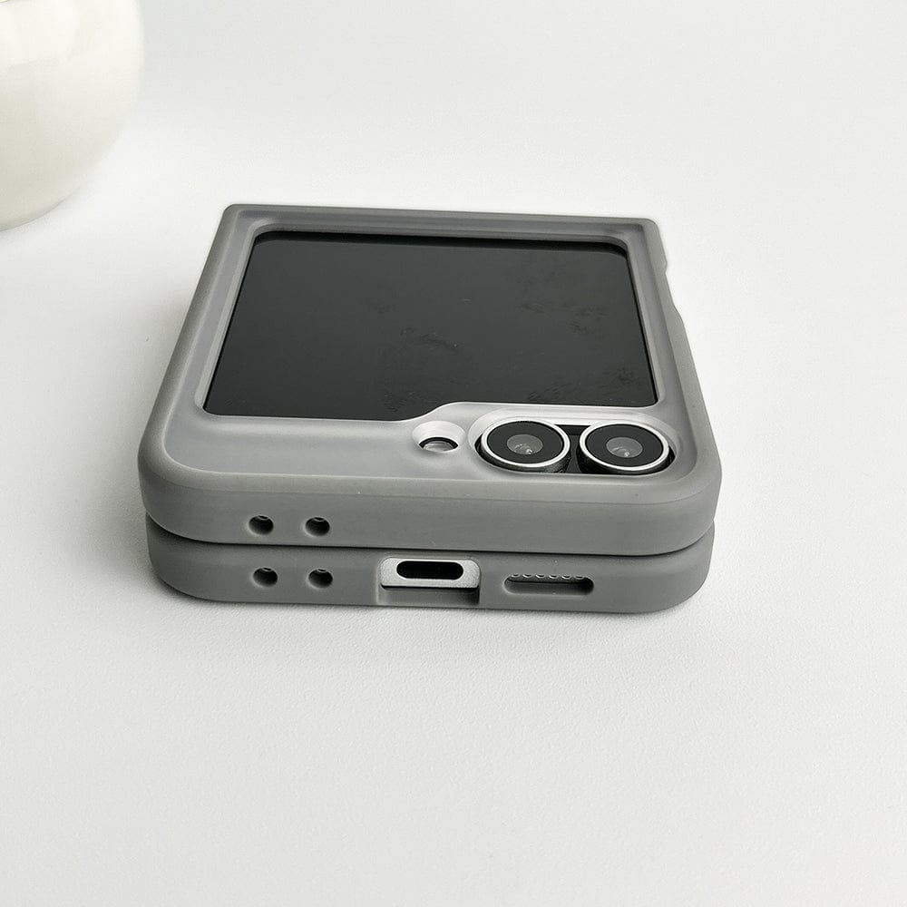 FRATO Flip 6 Collection Samsung Galaxy Z Flip 6 Frosted Smoke Case With Magnetic Charging Ring