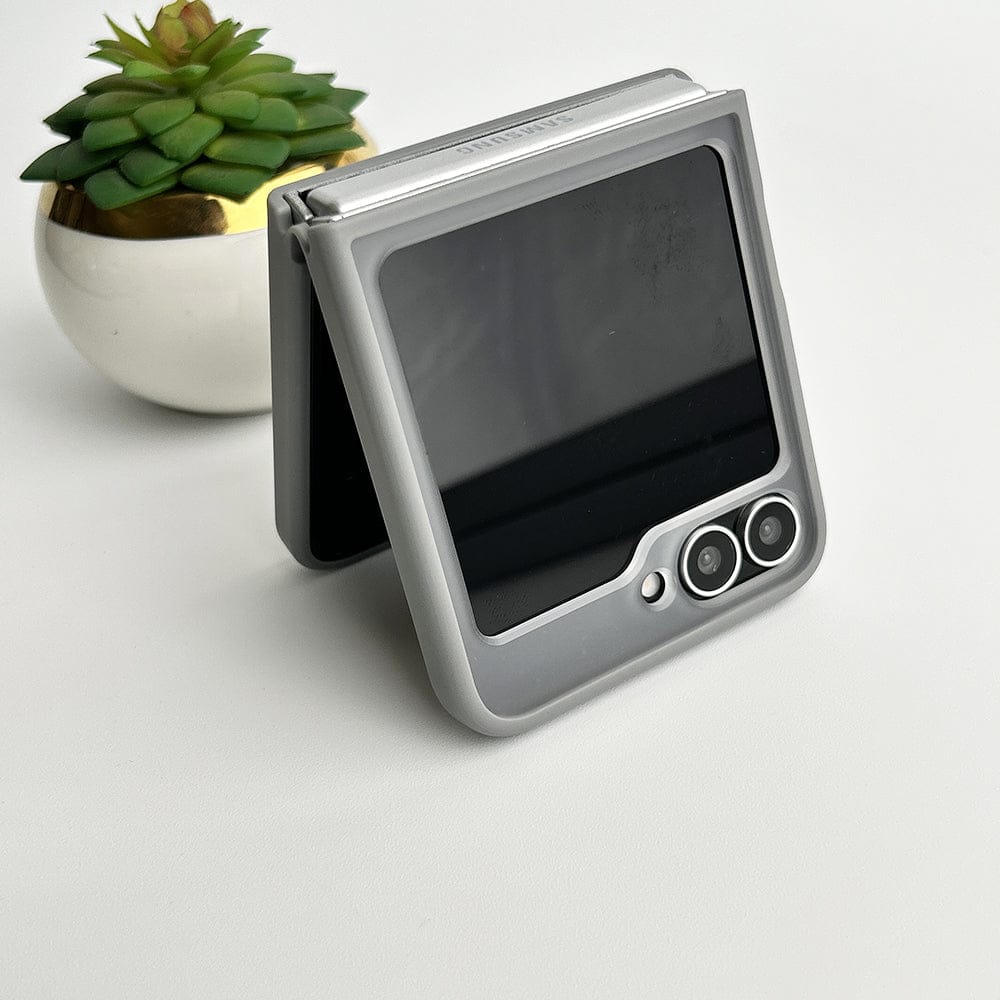 FRATO Flip 6 Collection Samsung Galaxy Z Flip 6 Frosted Smoke Case With Magnetic Charging Ring