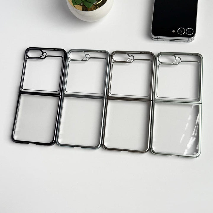 FRATO Flip 6 Collection Samsung Galaxy Z Flip 6 Hard Crystal Clear Chrome Electroplated Cover