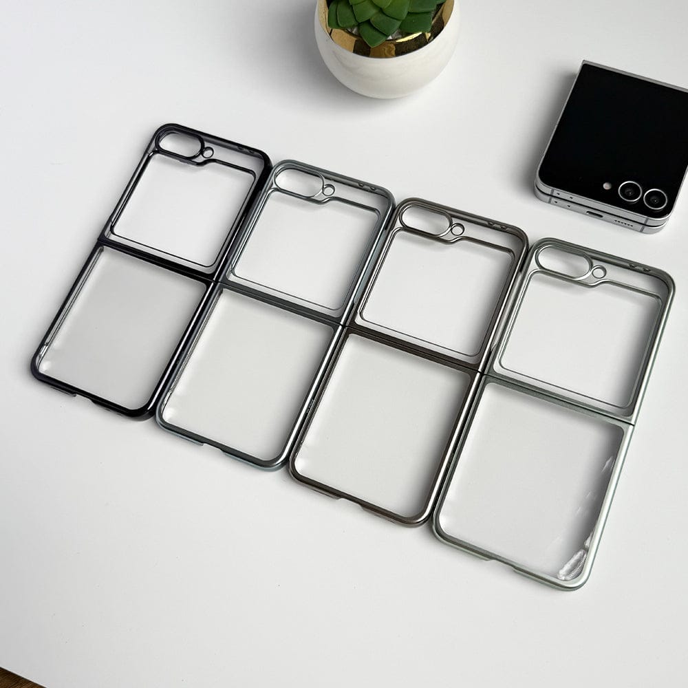 FRATO Flip 6 Collection Samsung Galaxy Z Flip 6 Hard Crystal Clear Chrome Electroplated Cover