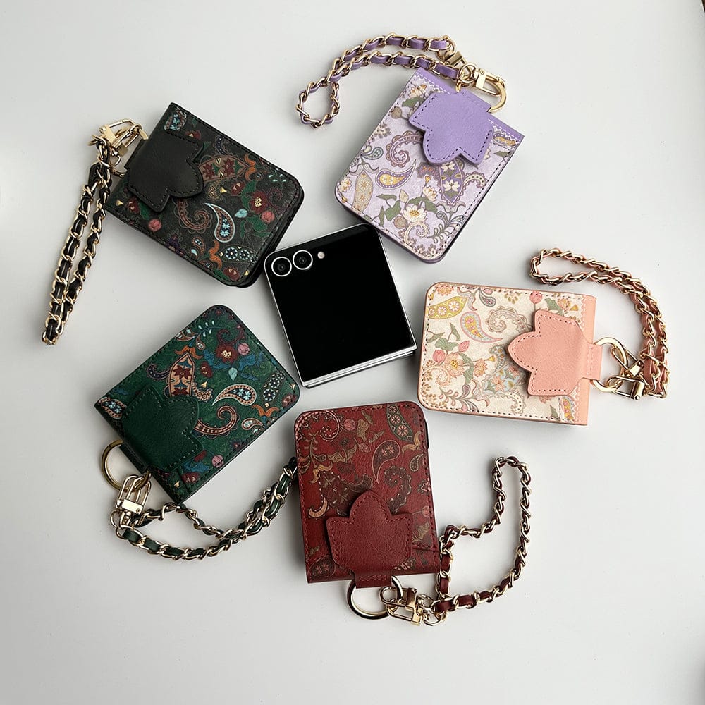 FRATO Flip 6 Collection Samsung Galaxy Z Flip 6 Indian Art Designer Cover With  Bracelet and Card Holder