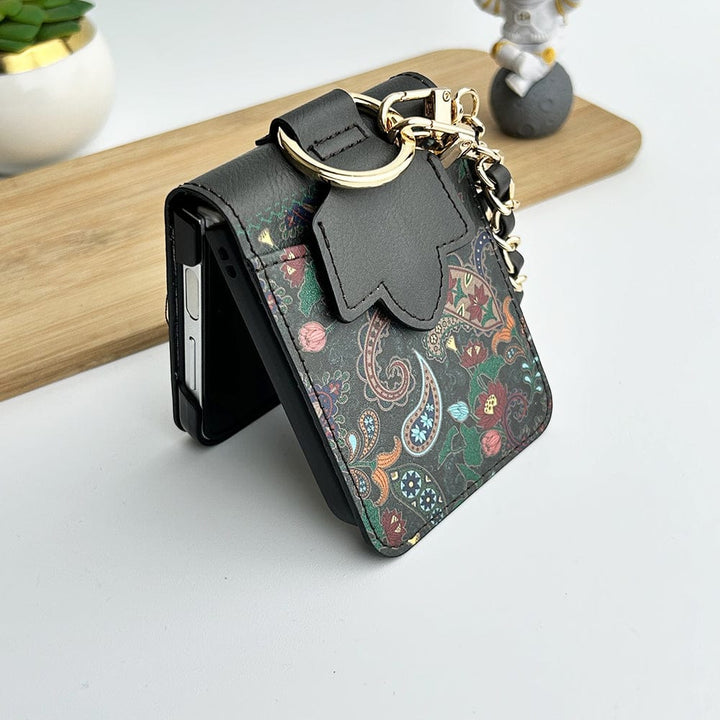 FRATO Flip 6 Collection Samsung Galaxy Z Flip 6 Indian Art Designer Cover With  Bracelet and Card Holder
