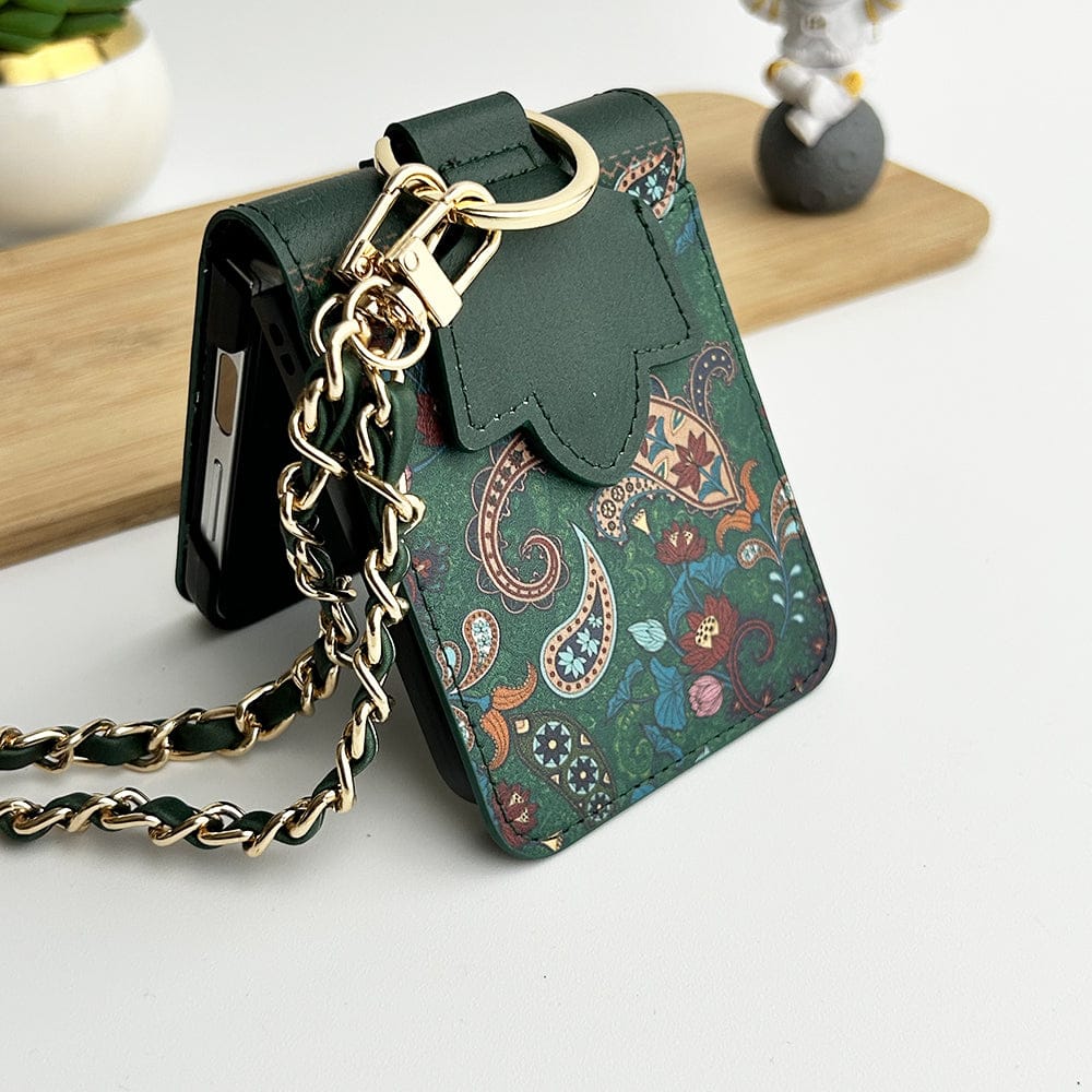 FRATO Flip 6 Collection Samsung Galaxy Z Flip 6 Indian Art Designer Cover With  Bracelet and Card Holder