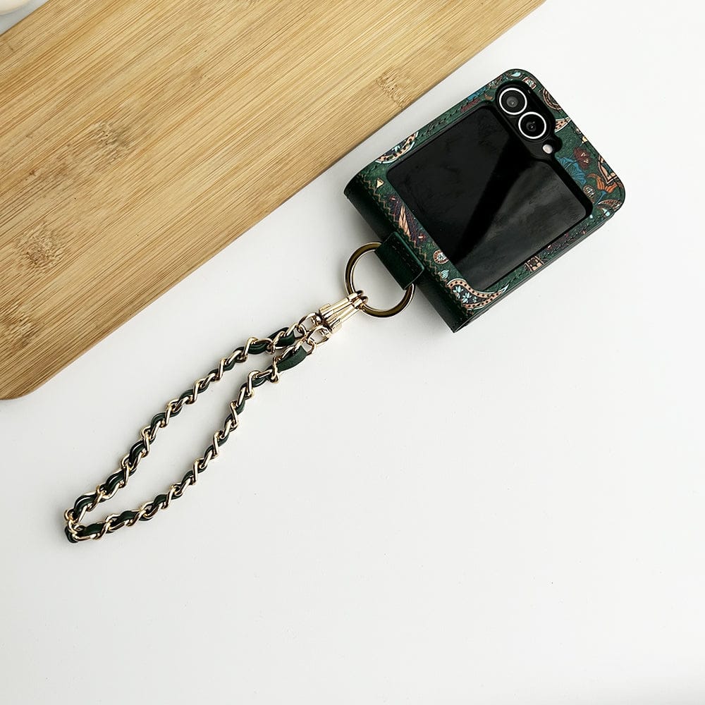 FRATO Flip 6 Collection Samsung Galaxy Z Flip 6 Indian Art Designer Cover With  Bracelet and Card Holder