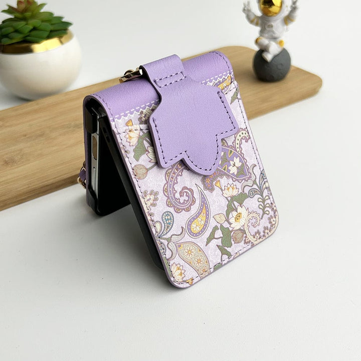 FRATO Flip 6 Collection Samsung Galaxy Z Flip 6 Indian Art Designer Cover With  Bracelet and Card Holder