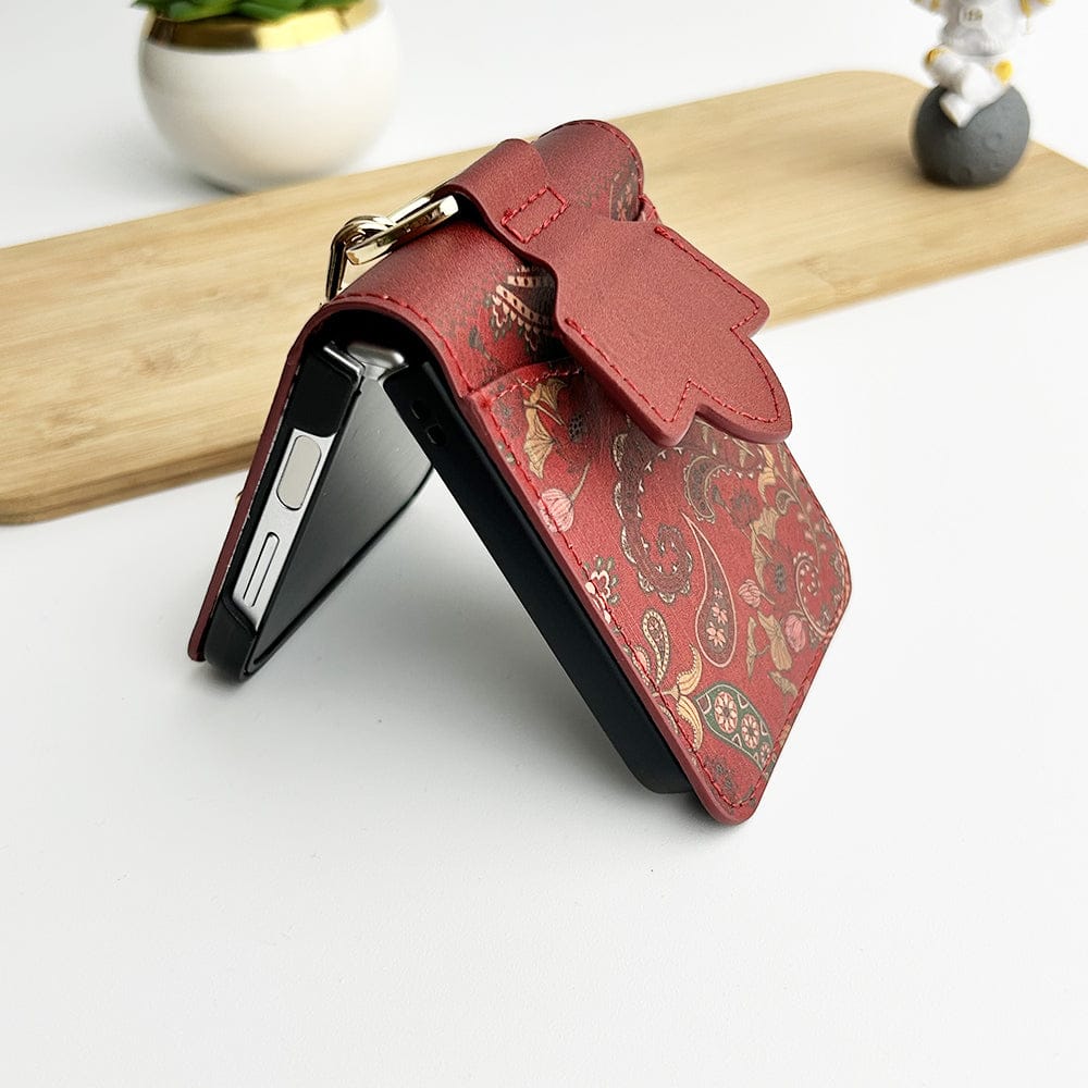 FRATO Flip 6 Collection Samsung Galaxy Z Flip 6 Indian Art Designer Cover With  Bracelet and Card Holder