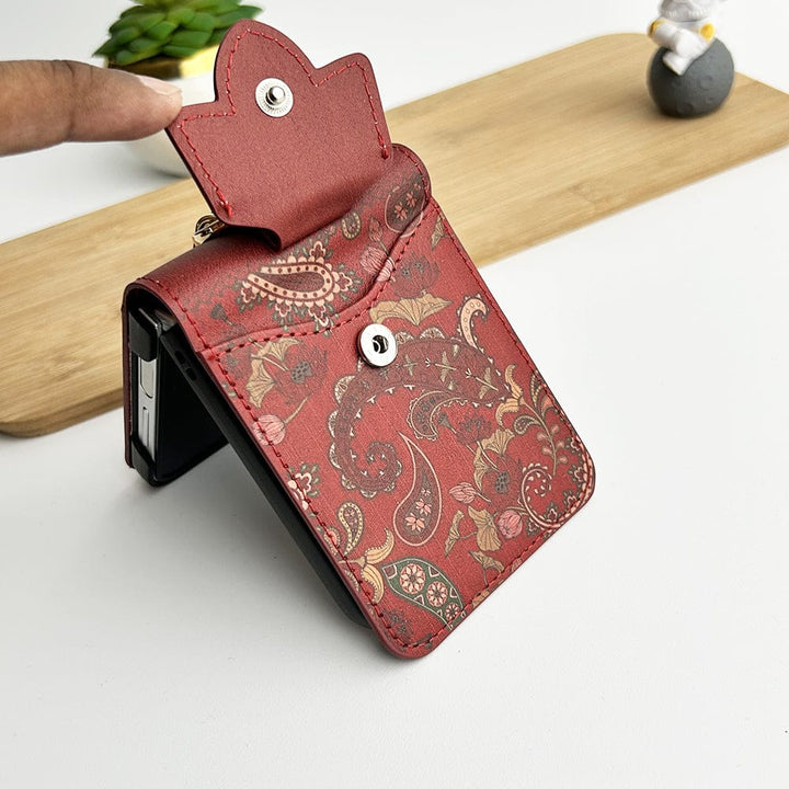 FRATO Flip 6 Collection Samsung Galaxy Z Flip 6 Indian Art Designer Cover With  Bracelet and Card Holder