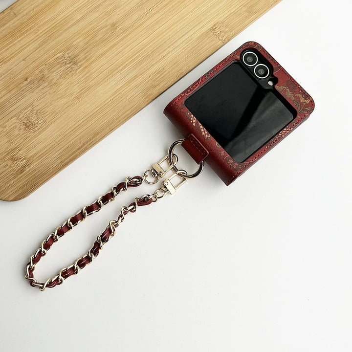 FRATO Flip 6 Collection Samsung Galaxy Z Flip 6 Indian Art Designer Cover With  Bracelet and Card Holder