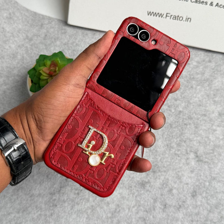 FRATO Flip 6 Collection Samsung Galaxy Z Flip 6 Luxury DR Brand PU Leather Design Case Cover