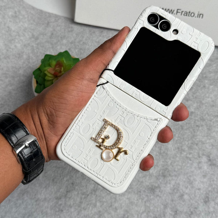 FRATO Flip 6 Collection Samsung Galaxy Z Flip 6 Luxury DR Brand PU Leather Design Case Cover