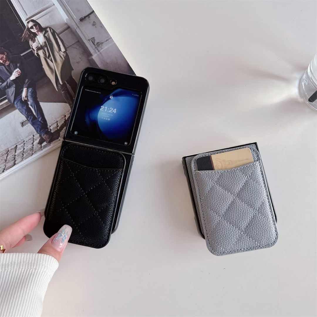 FRATO Flip 6 Collection Samsung Galaxy Z Flip 6 Magsafe Case Luxury CC Leather Magnetic Wireless Charging Card Wallet Case