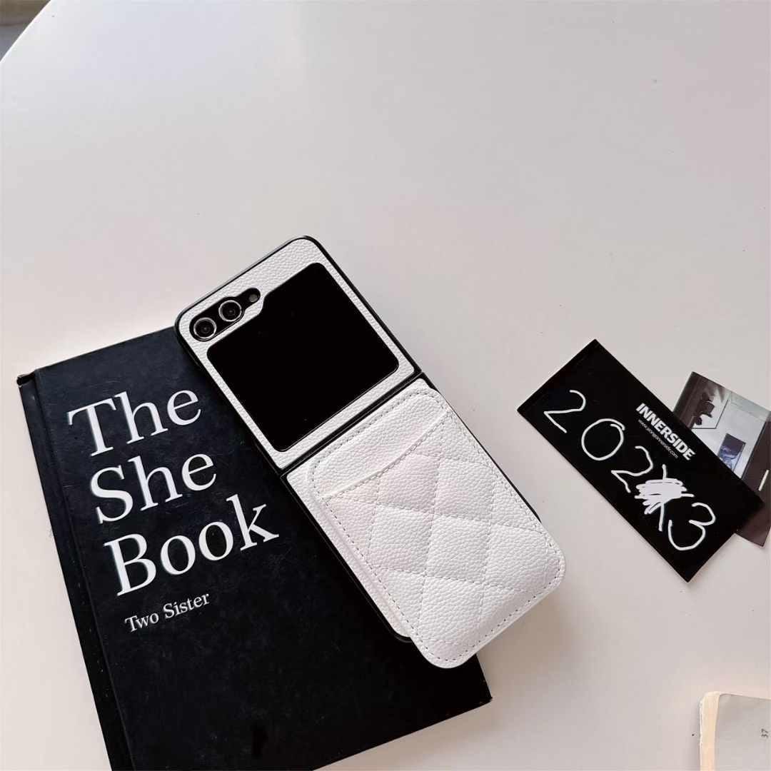 FRATO Flip 6 Collection Samsung Galaxy Z Flip 6 Magsafe Case Luxury CC Leather Magnetic Wireless Charging Card Wallet Case