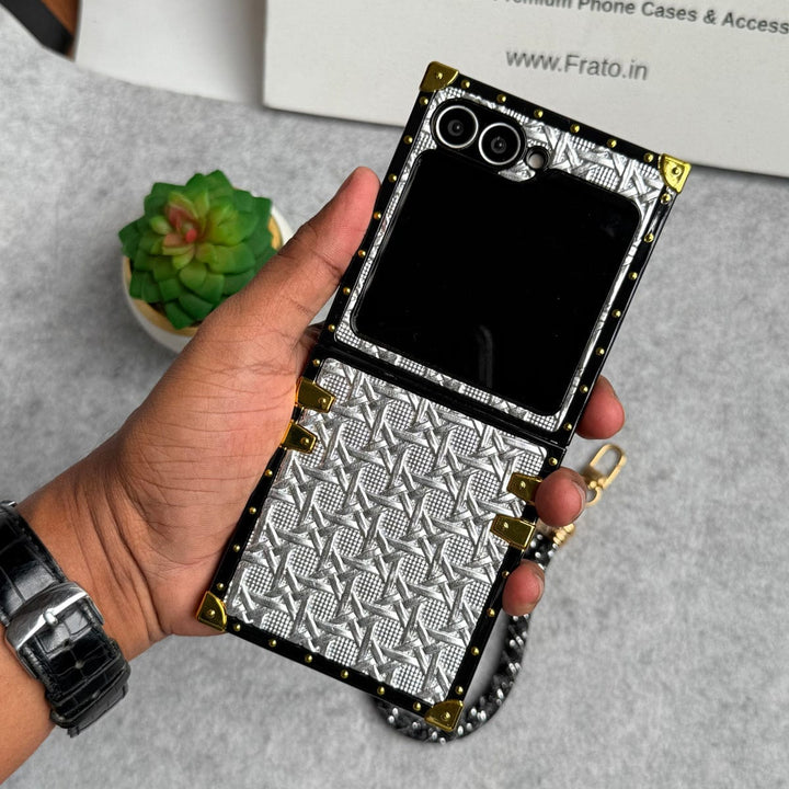 FRATO Flip 6 Collection Samsung Galaxy Z Flip 6 Pattern Trunk Case Cover With Wrist Holder