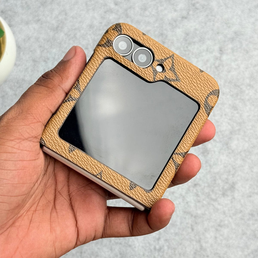 FRATO Flip 6 Collection Samsung Galaxy Z Flip 6 Premium Luxury Brand Leather Card Holder Case Cover