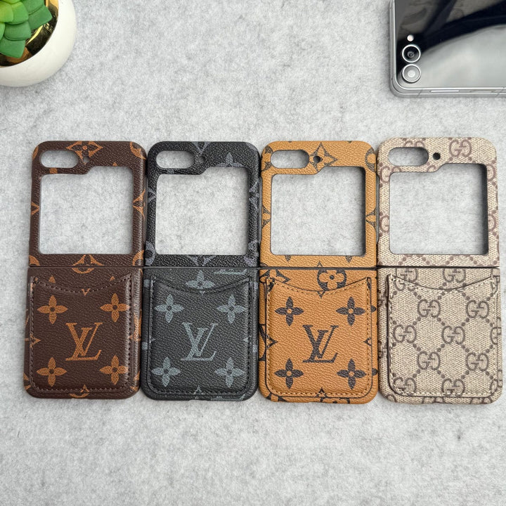 FRATO Flip 6 Collection Samsung Galaxy Z Flip 6 Premium Luxury Brand Leather Card Holder Case Cover