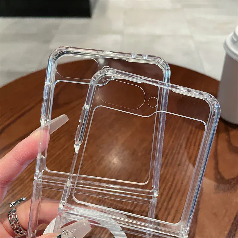 FRATO Flip 6 Collection Samsung Galaxy Z Flip 6 Transparent Case With Magnetic Charging Ring