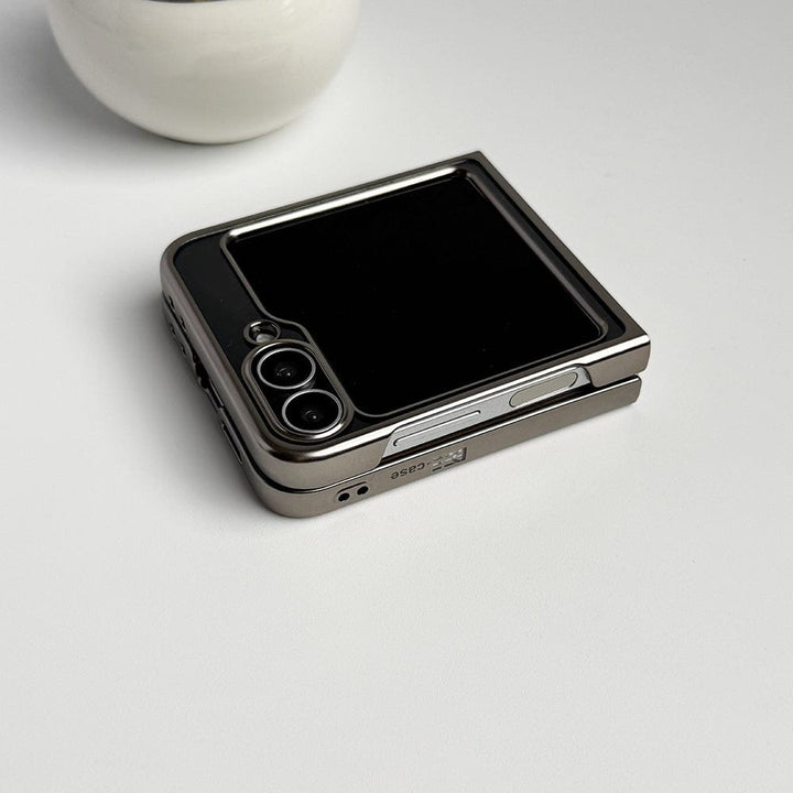 FRATO Flip 6 Collection Silver Samsung Galaxy Z Flip 6 Hard Crystal Clear Chrome Electroplated Cover