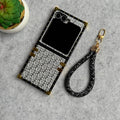 Samsung Galaxy Z Flip 6 Pattern Trunk Case Cover With Wrist Holder