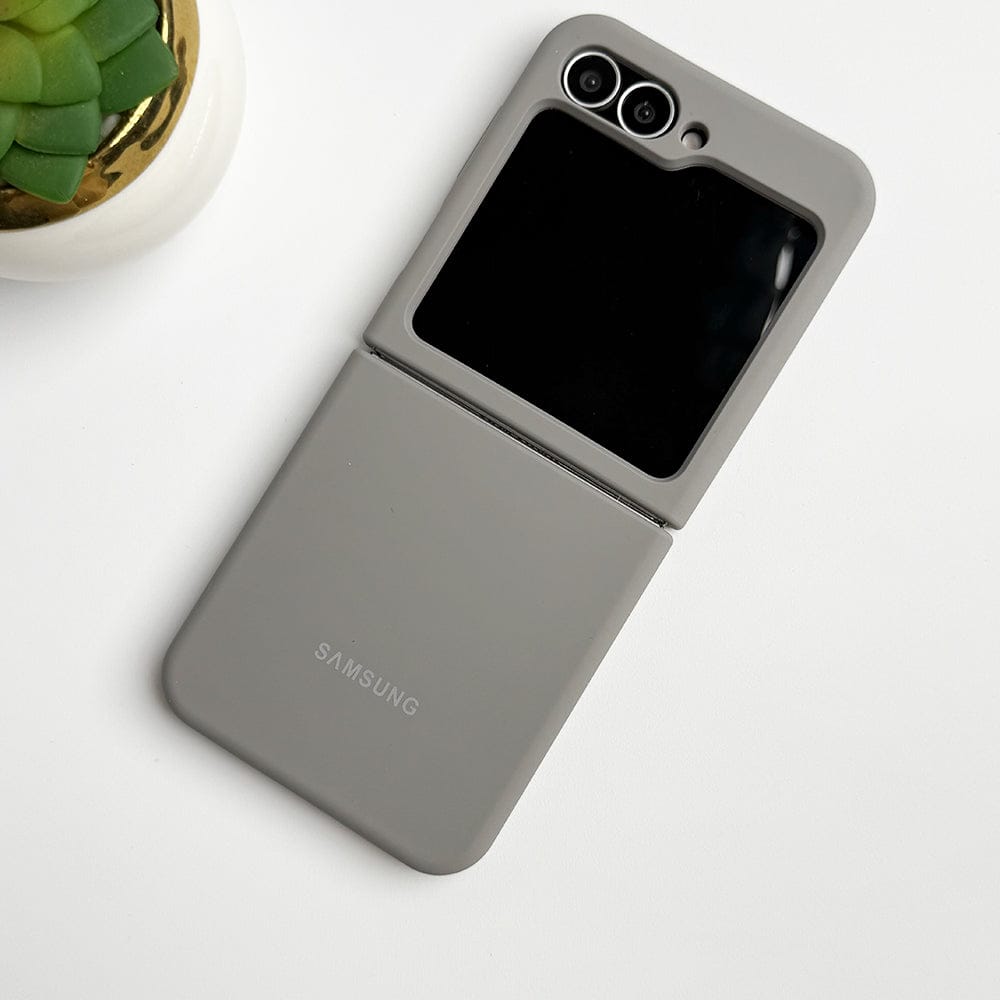 FRATO Flip 6 Collection Titanium Gray Samsung Galaxy Z Flip 6 Smooth Premium Silicone Cover