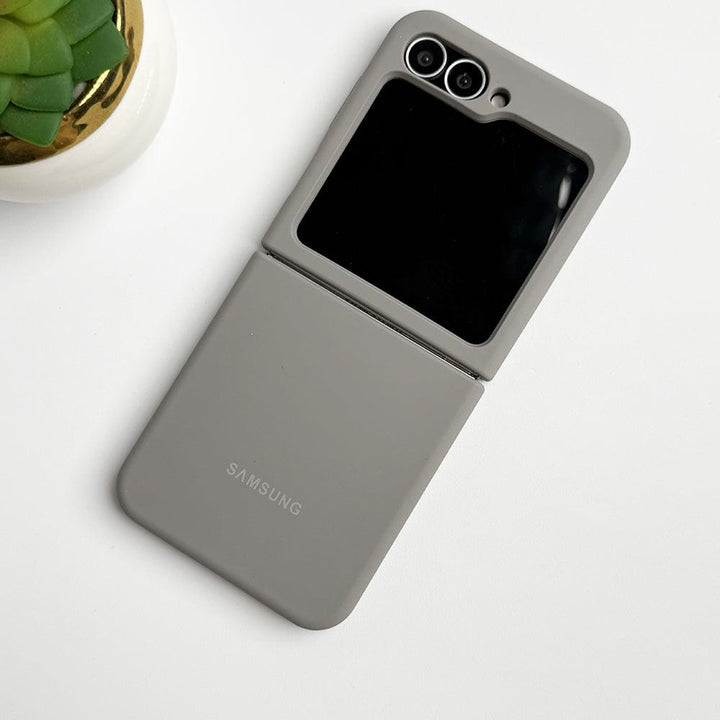 FRATO Flip 6 Collection Titanium Gray Samsung Galaxy Z Flip 6 Smooth Premium Silicone Cover