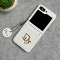 Samsung Galaxy Z Flip 6 Luxury DR Brand PU Leather Design Case Cover