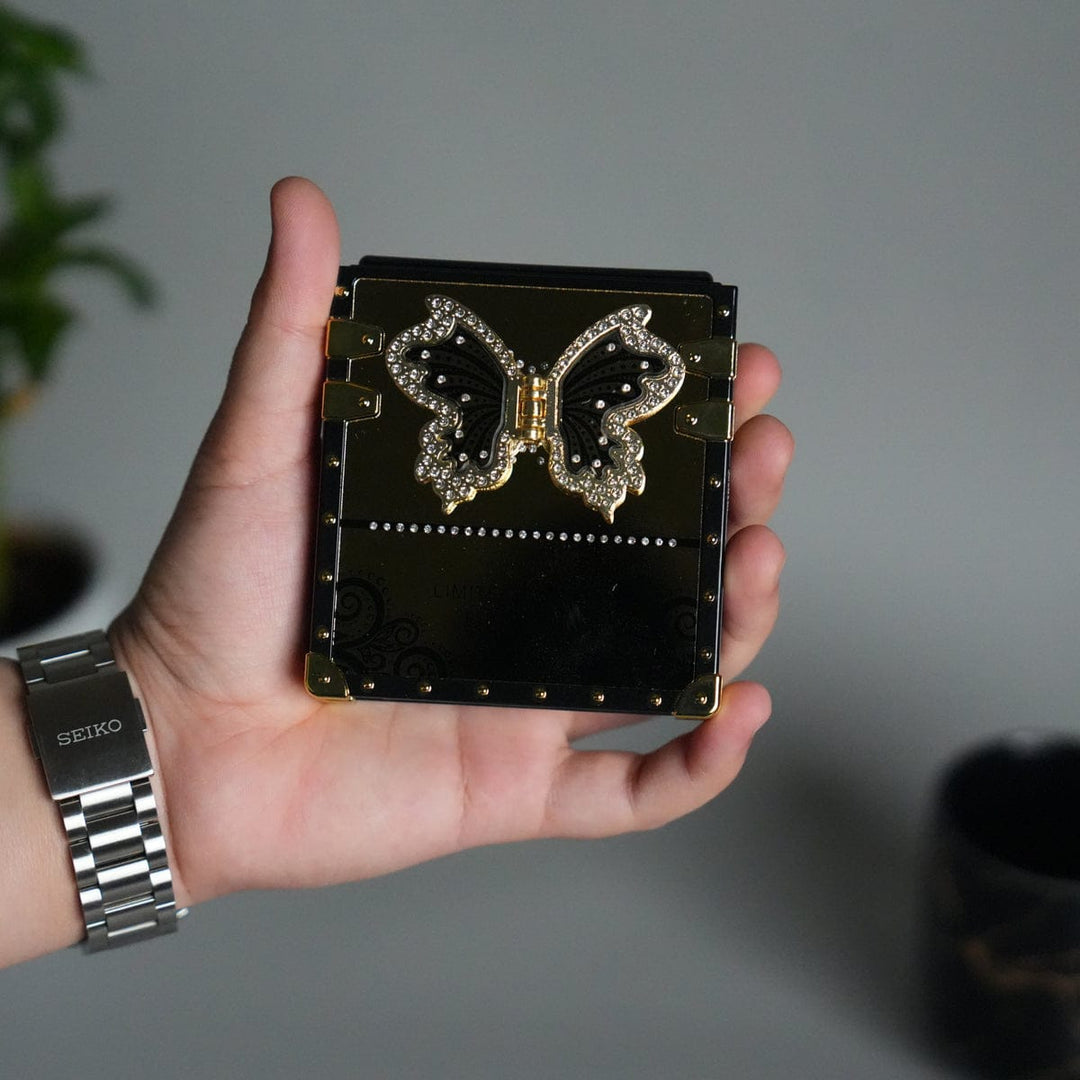 FRATO Flip 7 Collections Galaxy Z Flip 7 Luxury Butterfly Case | Trunk Frame Cover with 3D Butterfly | Premium Limited Edition Design
