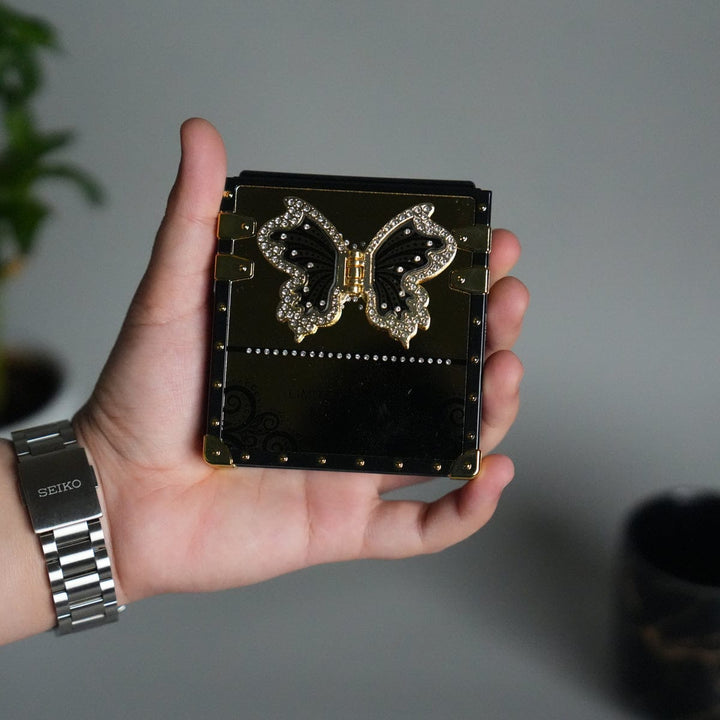 FRATO Flip 7 Collections Galaxy Z Flip 7 Luxury Butterfly Case | Trunk Frame Cover with 3D Butterfly | Premium Limited Edition Design