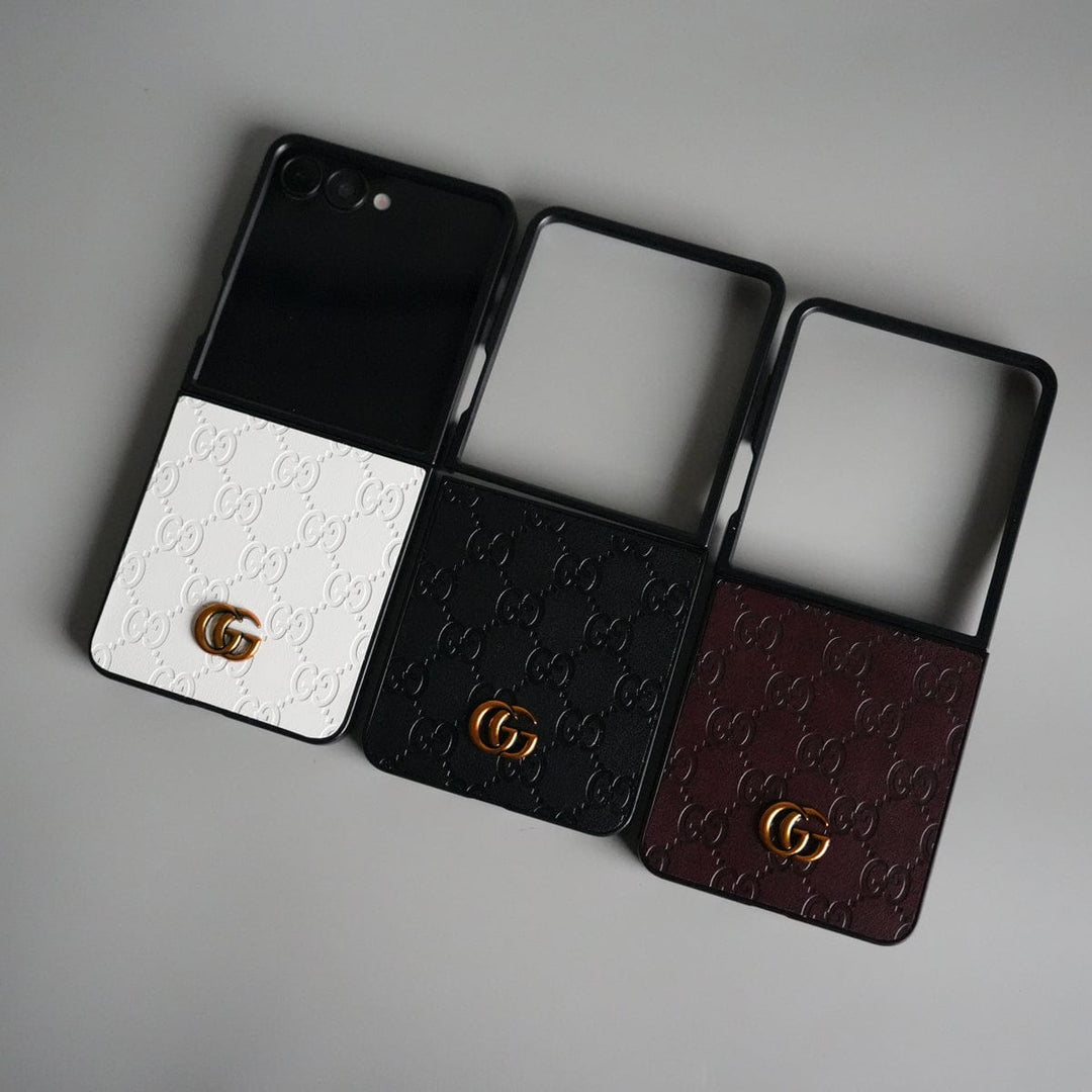 FRATO Flip 7 Collections Galaxy Z Flip 7 Luxury GG Fashion Leather Brand Case Cover
