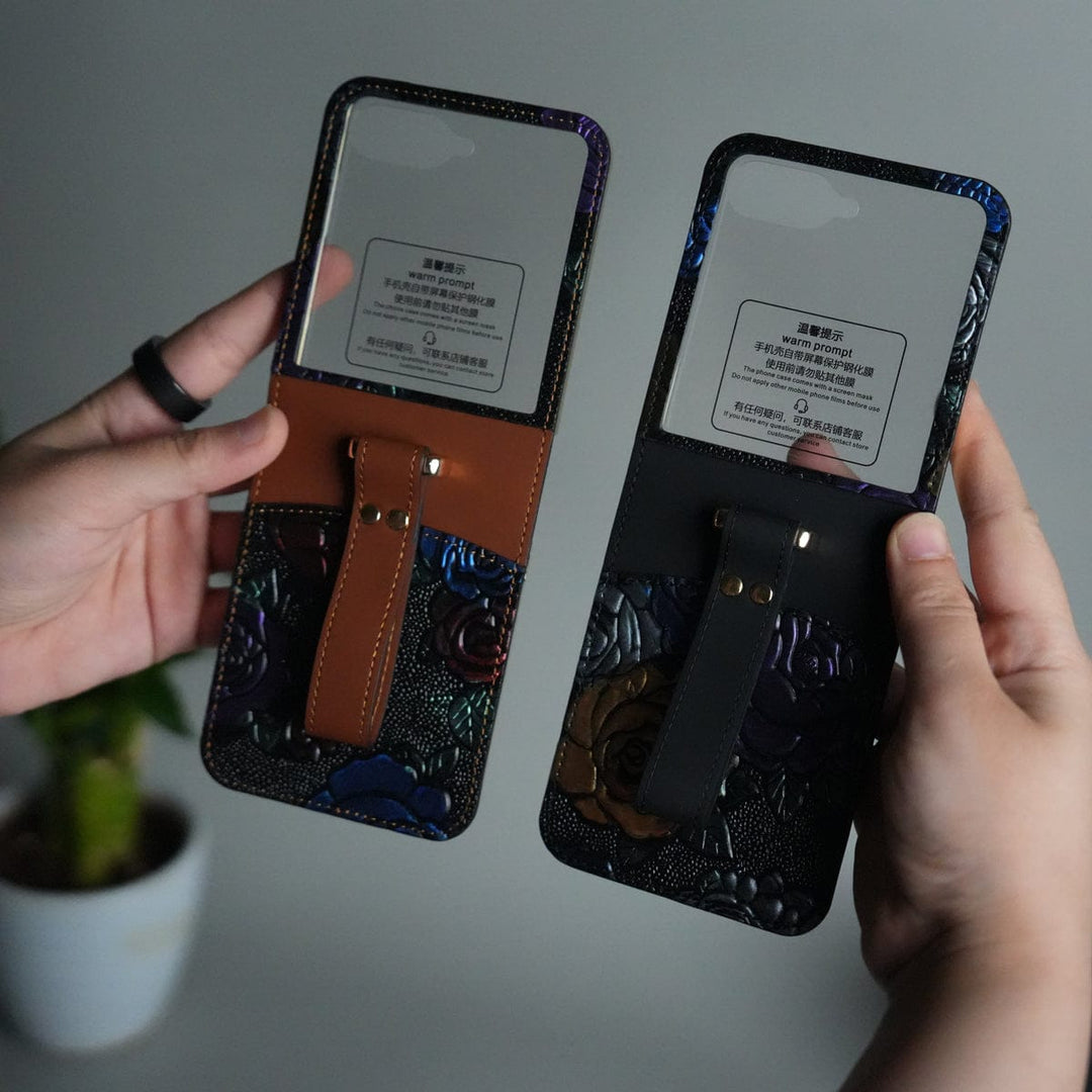 FRATO Flip 7 Collections Samsung Galaxy Z Flip 7 3D Flower Design Cover With Front Screen Protection Glass