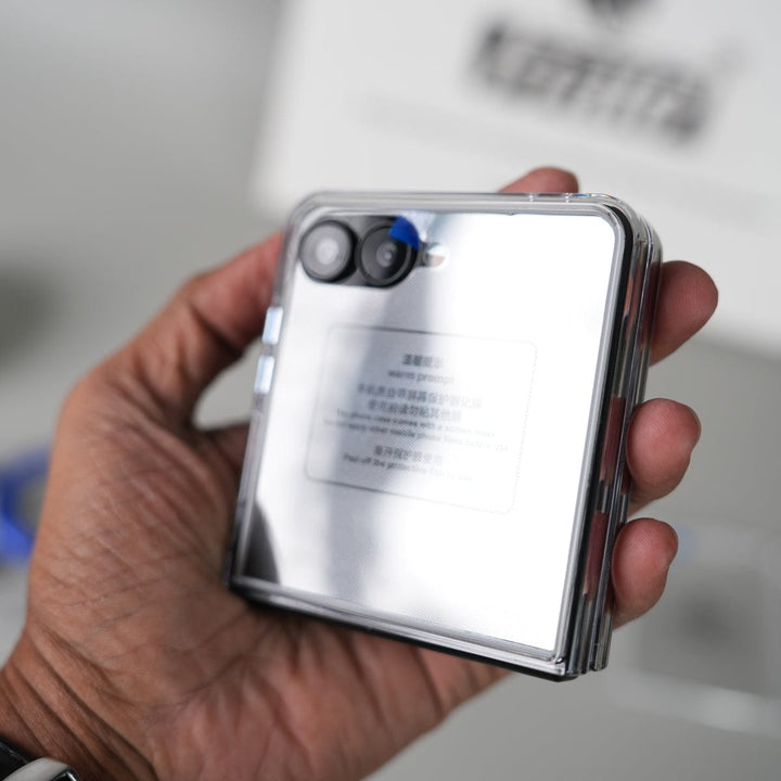 FRATO Flip 7 Collections Samsung Galaxy Z Flip 7 Crystal Clear Case with 360° Rotating Stand &amp; Front Glass Protection