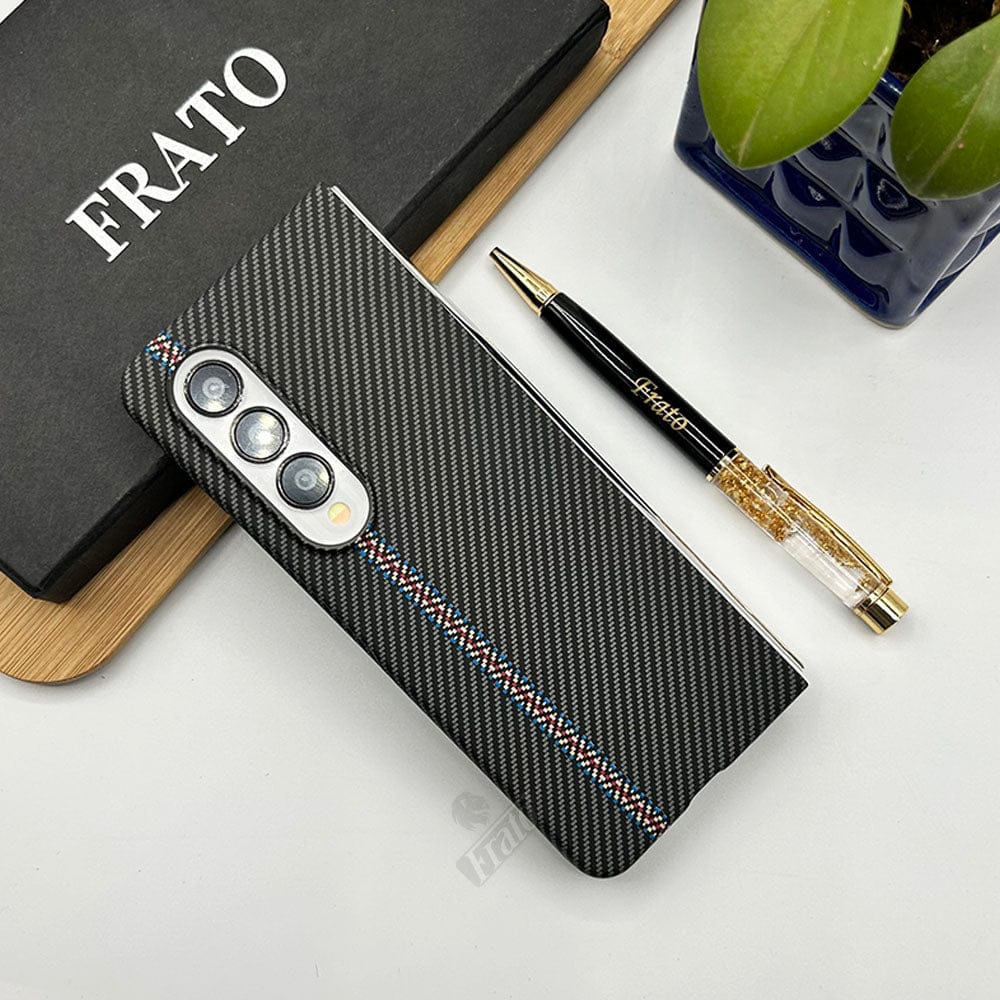FRATO Fold 3 Collection Samsung Galaxy Z Fold 3 Premium Carbon Fiber Texture PC Hard Case Cover