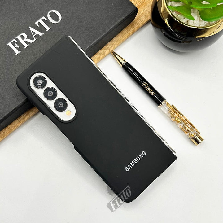 FRATO Fold 4 Collections Black Samsung Galaxy Z Fold 4 Soft Liquid Silicone Case Cover