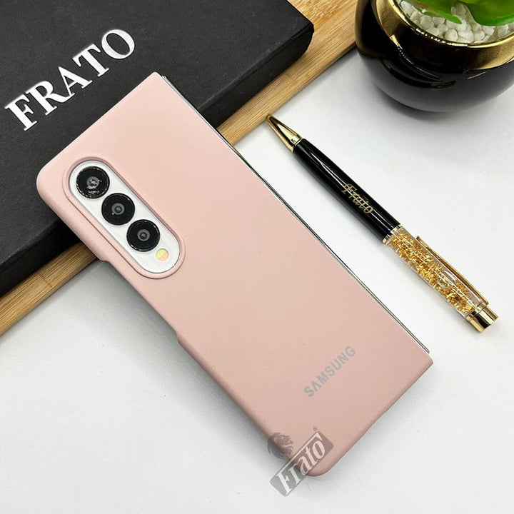 FRATO Fold 4 Collections Light Pink Samsung Galaxy Z Fold 4 Soft Liquid Silicone Case Cover
