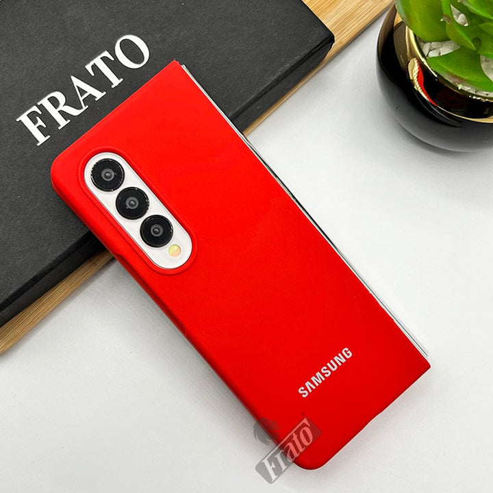 FRATO Fold 4 Collections Red Samsung Galaxy Z Fold 4 Soft Liquid Silicone Case Cover