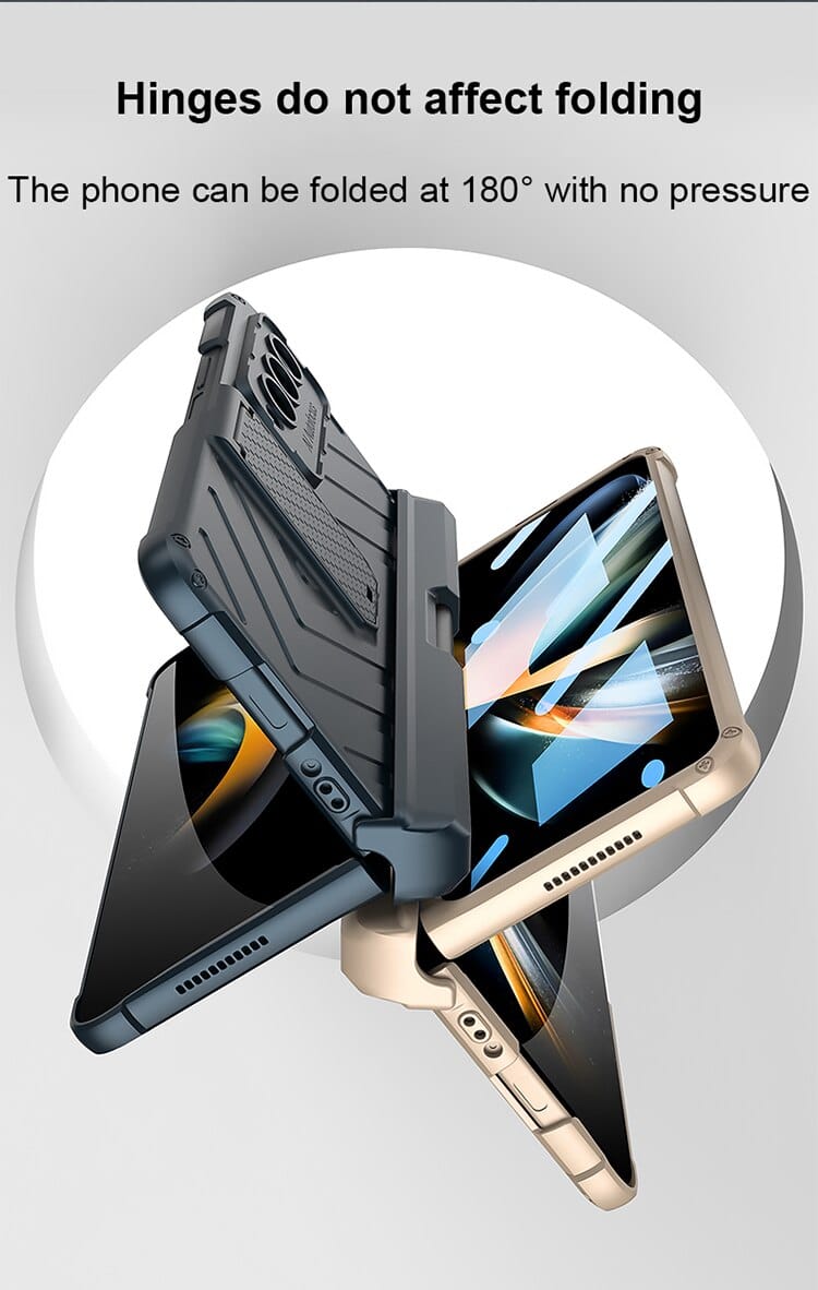 FRATO Fold 4 Collections Samsung Galaxy Z Fold 4 Adjustable Kickstand &amp; Pen Holder Case Cover