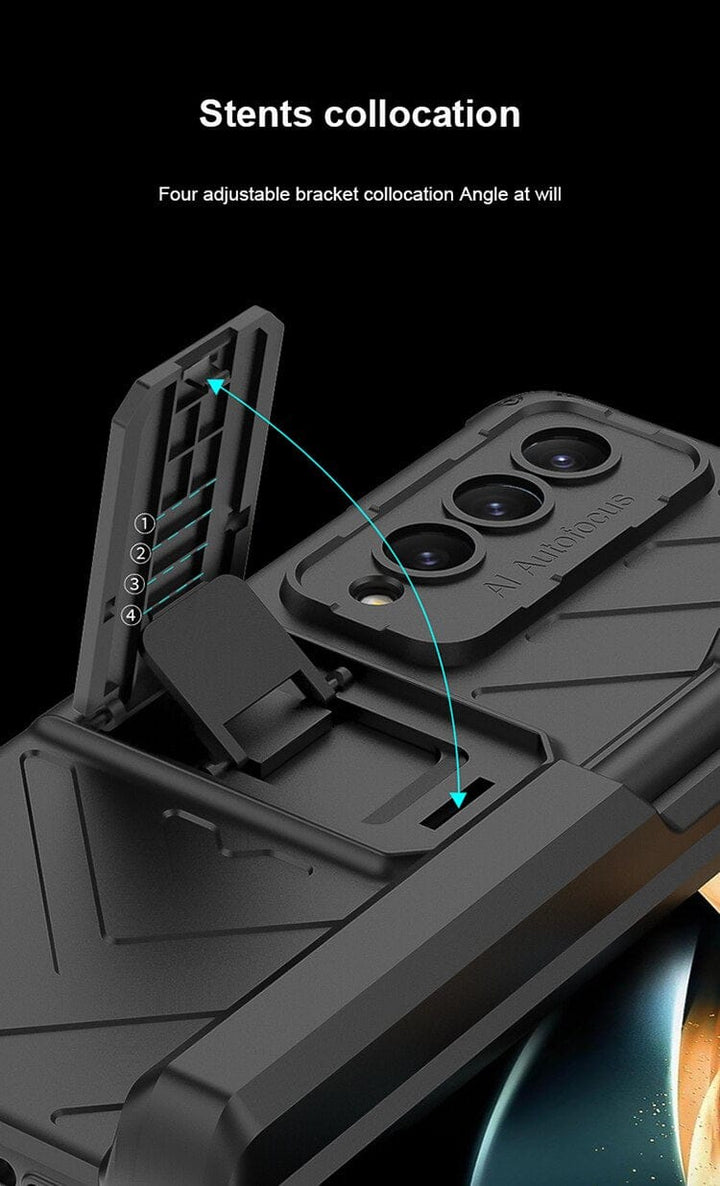 FRATO Fold 4 Collections Samsung Galaxy Z Fold 4 Adjustable Kickstand &amp; Pen Holder Case Cover