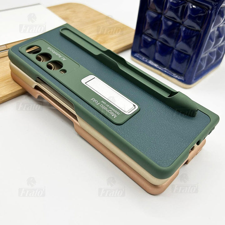 FRATO Fold 4 Collections Samsung Galaxy Z Fold 4 Case with S-Pen Leather Pocket